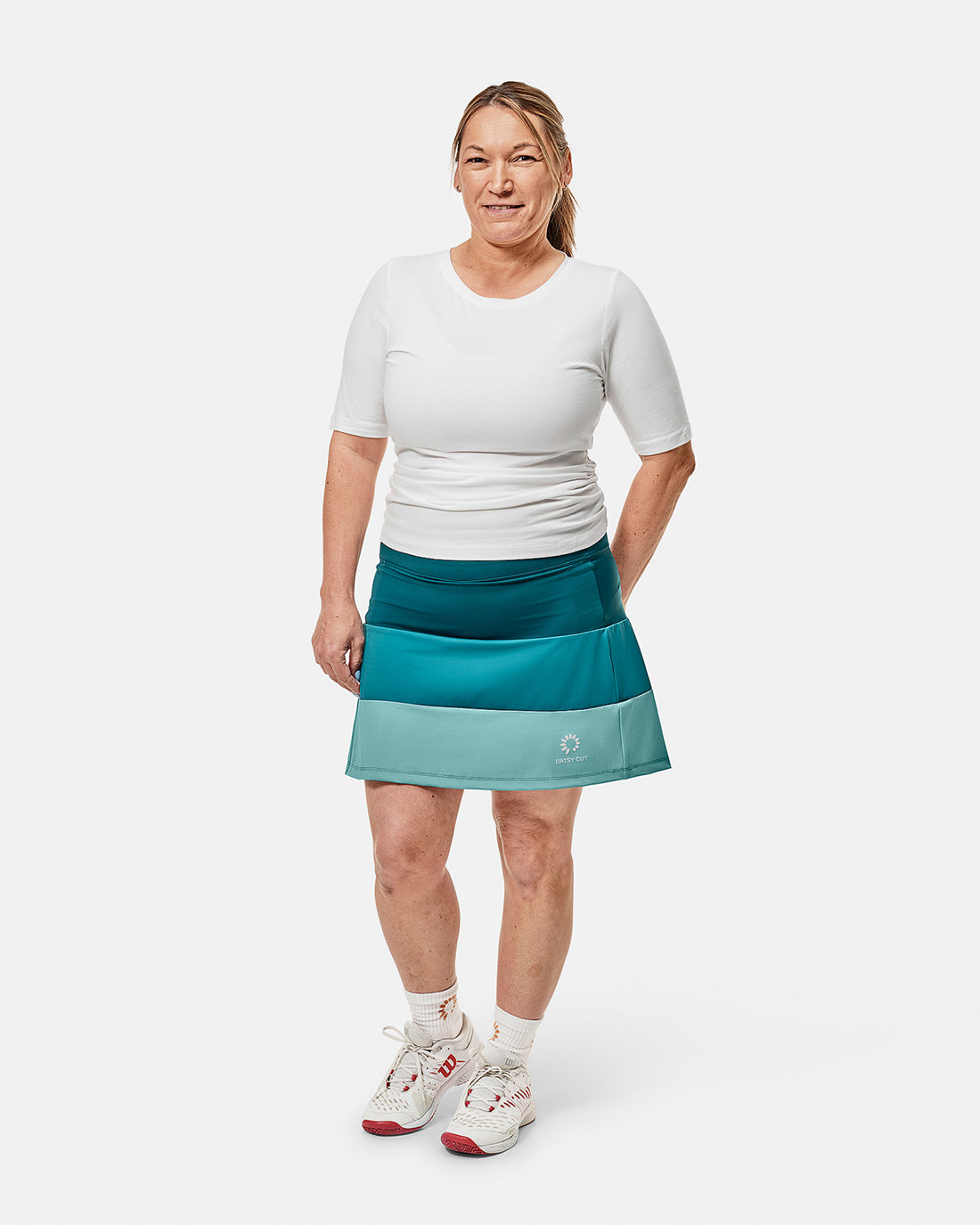 EMMA - Long three-color sports skirt