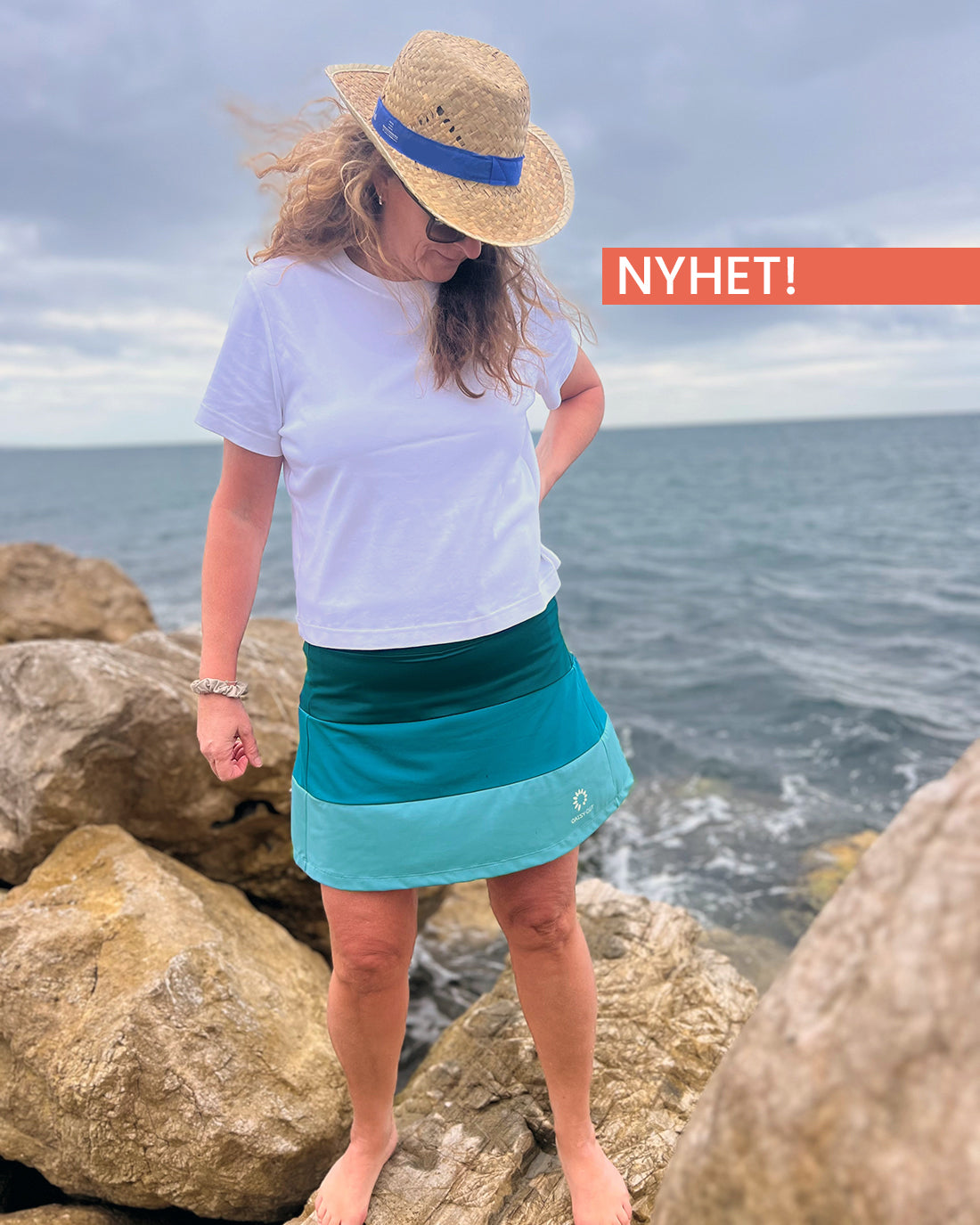 EMMA - Long three-color sports skirt